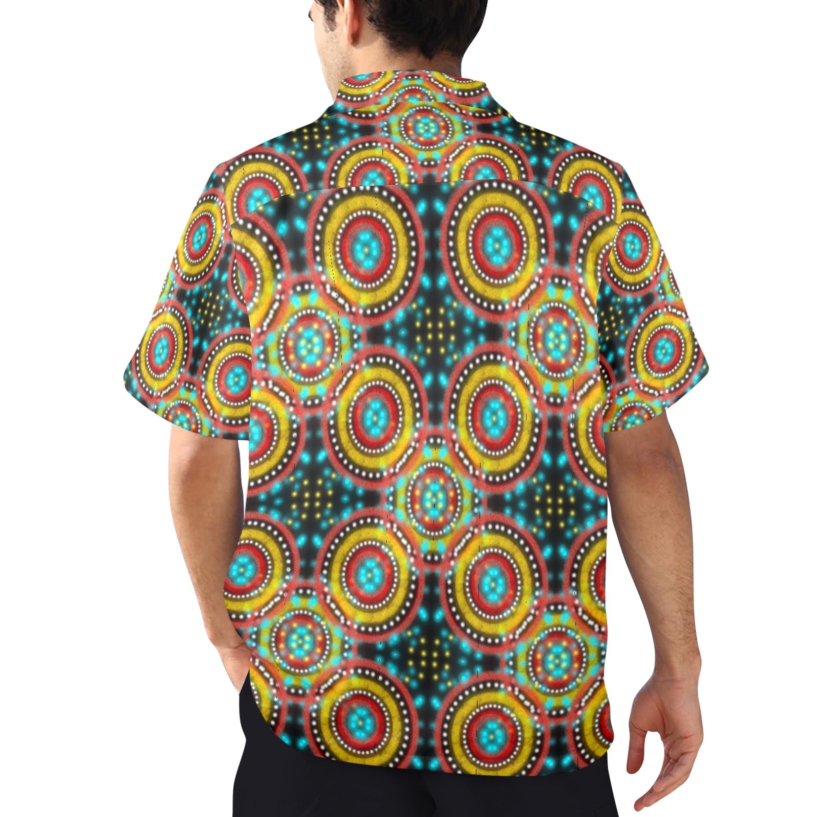 Men's All Over Print Hawaiian Shirt Made In USA Ships to USA Only