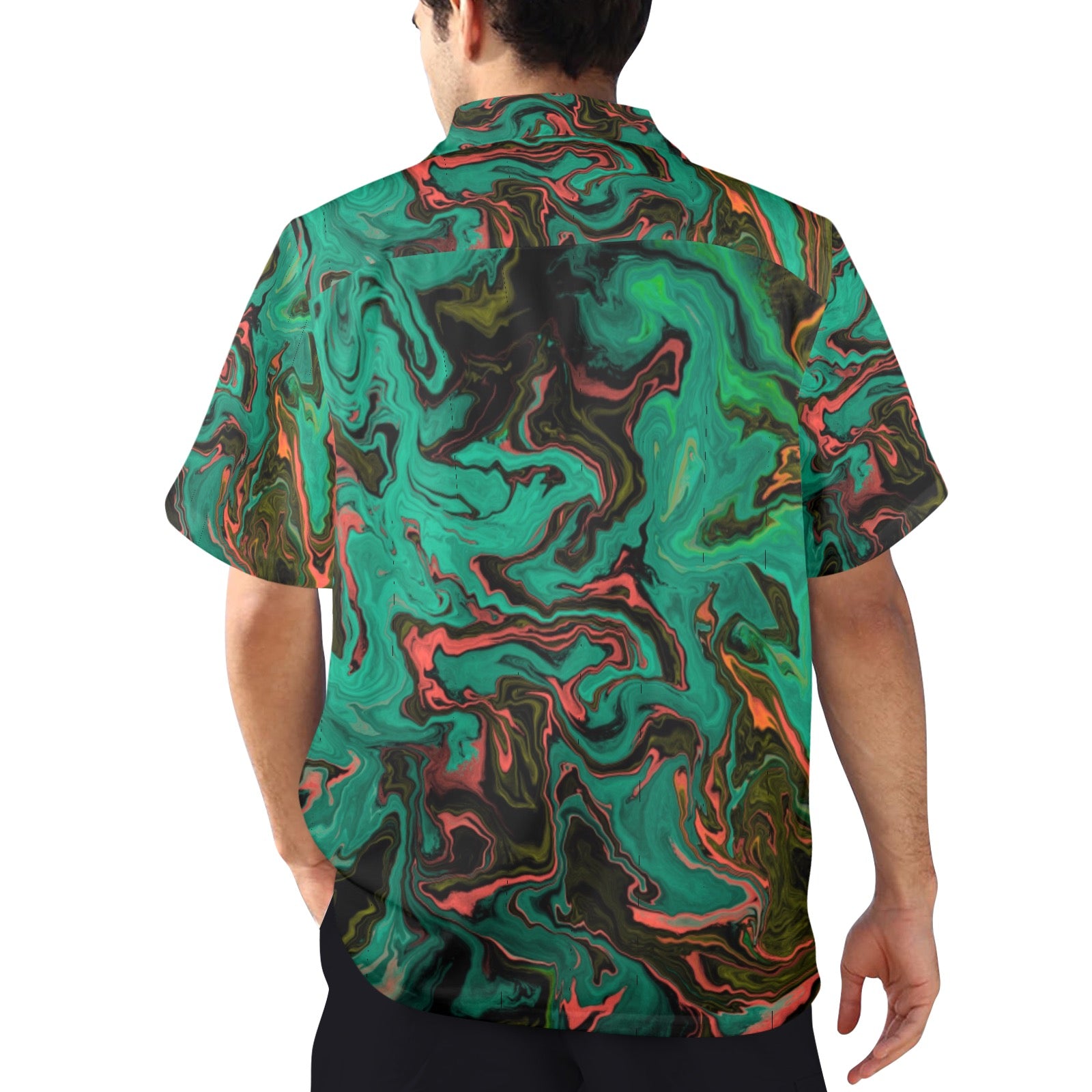 Men's All Over Print Hawaiian Shirt Made In USA Ships to USA Only