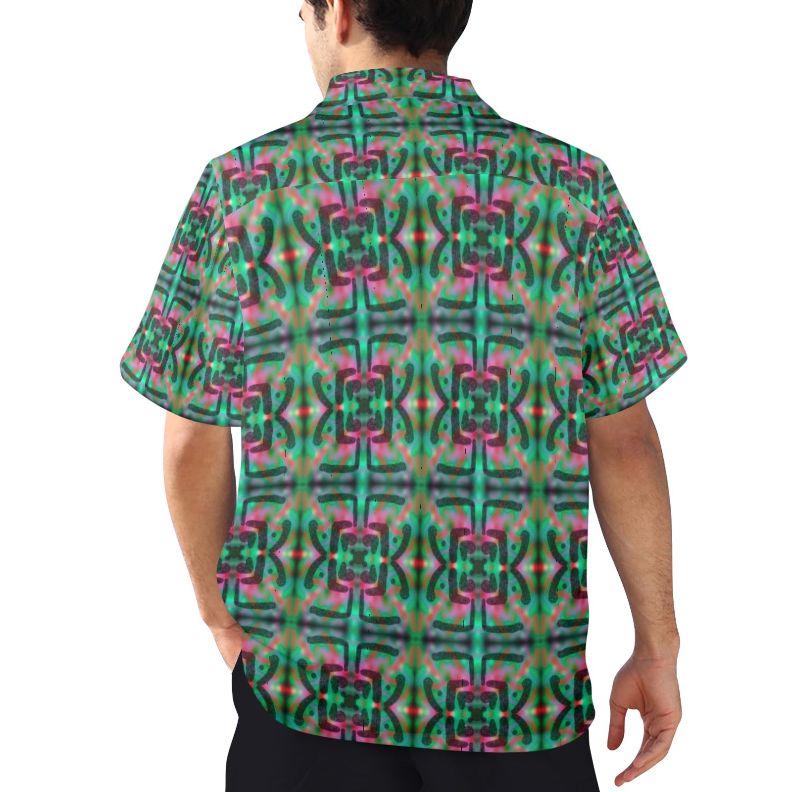 Men's All Over Print Hawaiian Shirt Made In USA Ships to USA Only
