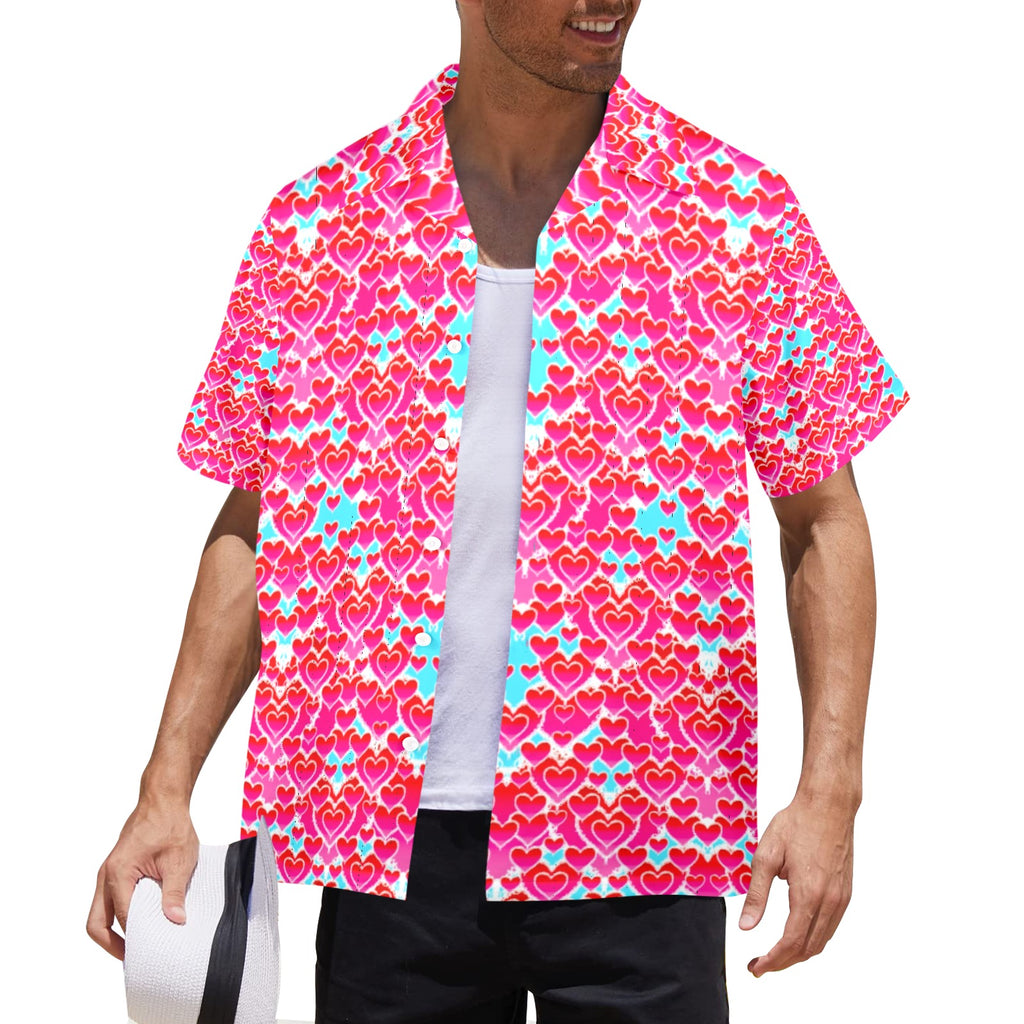 Men's All Over Print Hawaiian Shirt Made In USA Ships to USA Only