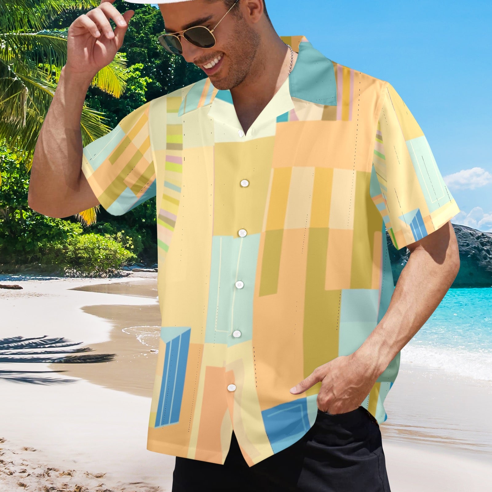 Men's All Over Print Hawaiian Shirt Made In USA Ships to USA Only