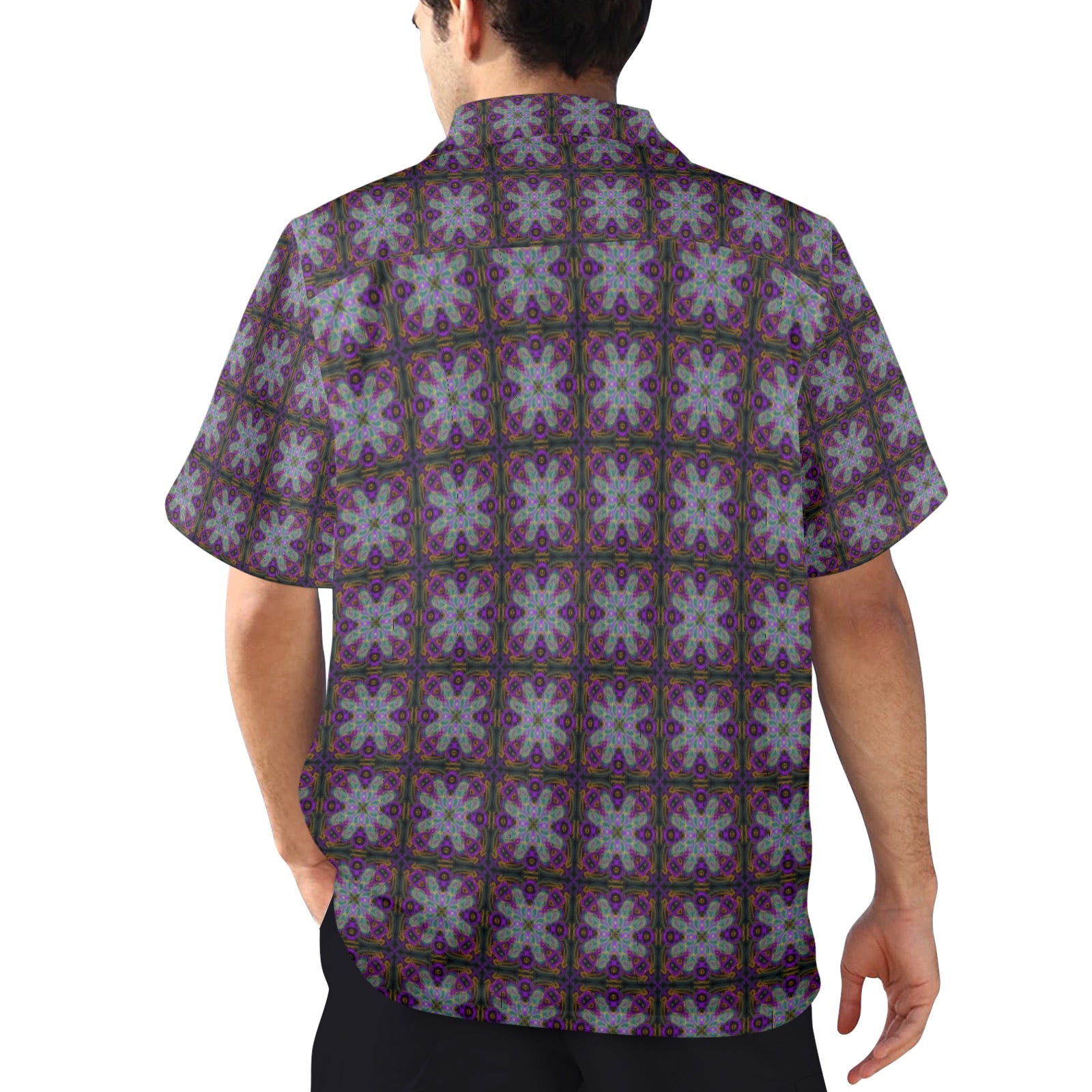 Men's All Over Print Hawaiian Shirt Made In USA Ships to USA Only