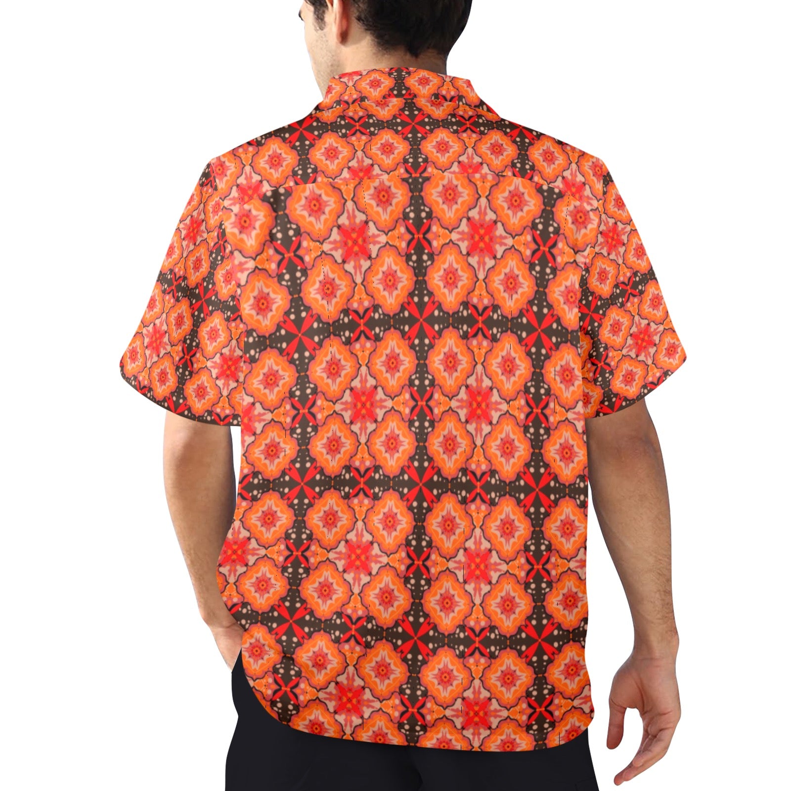 Men's All Over Print Hawaiian Shirt Made In USA Ships to USA Only