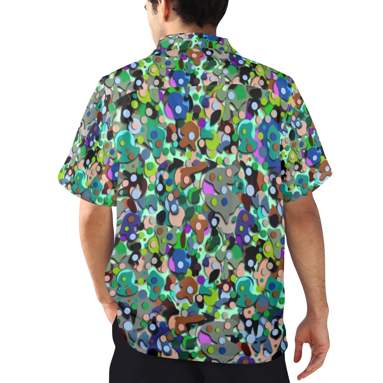 Men's All Over Print Hawaiian Shirt Made In USA Ships to USA Only