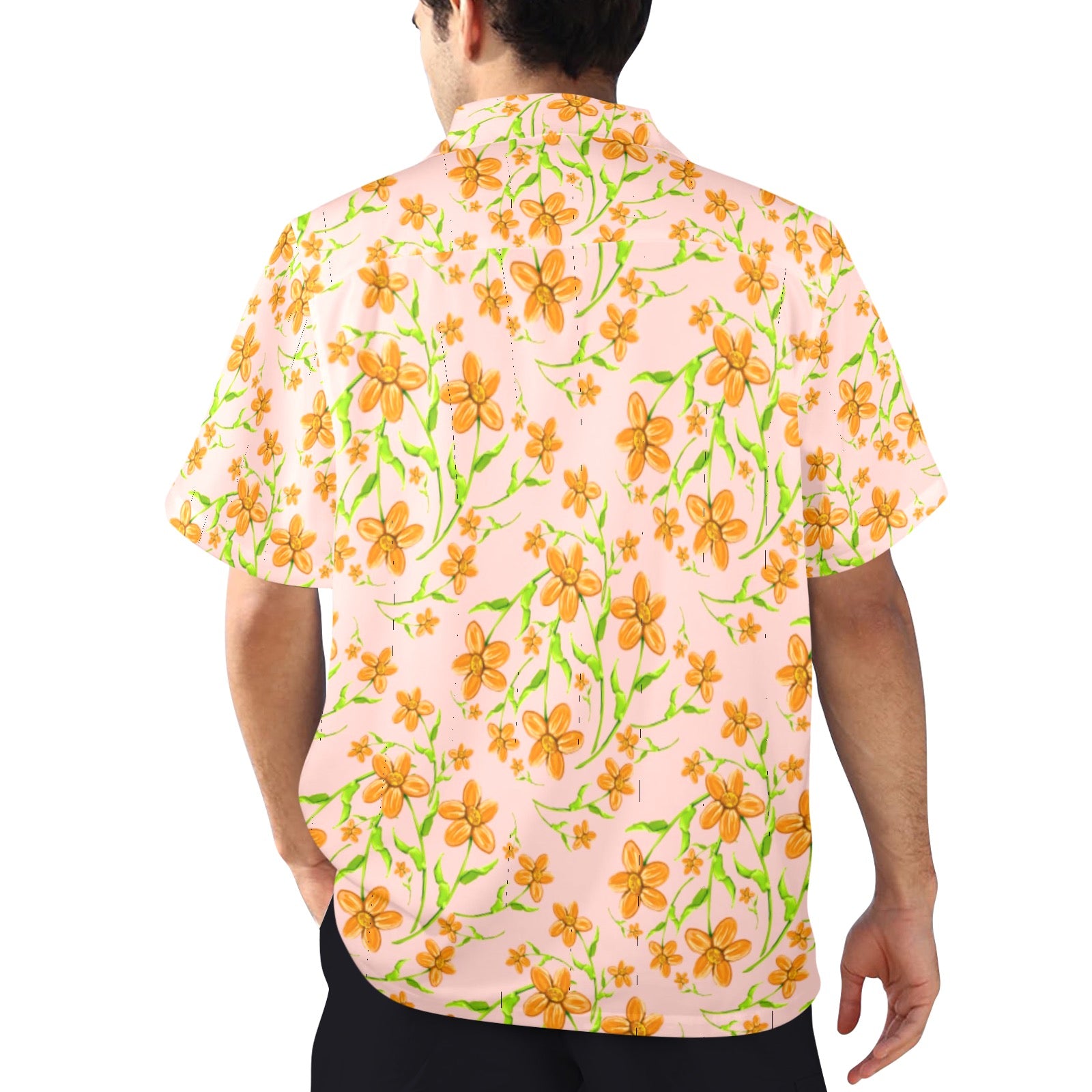 Men's All Over Print Hawaiian Shirt Made In USA Ships to USA Only