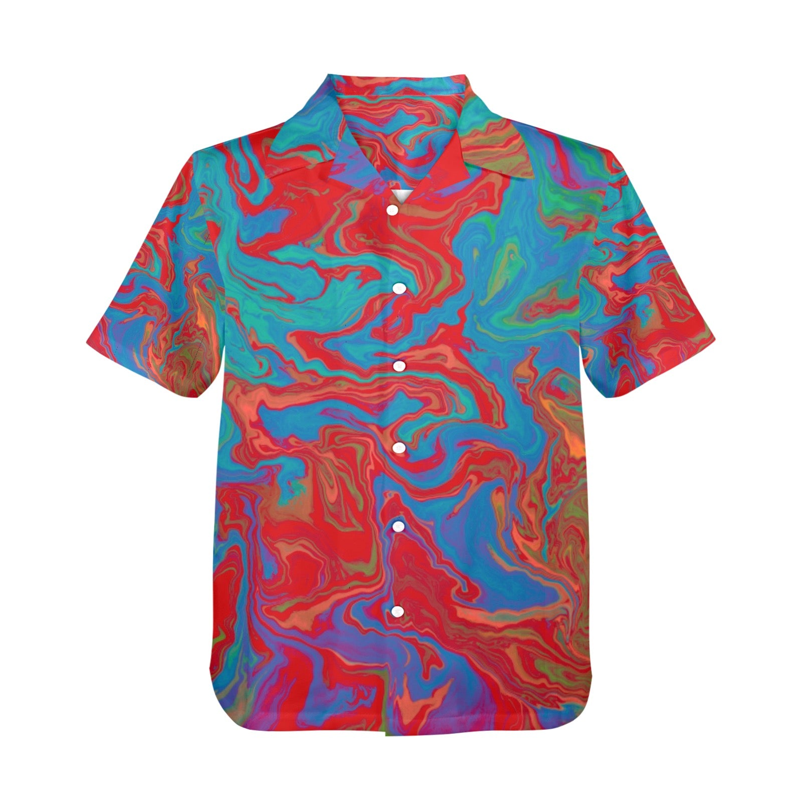 Men's All Over Print Hawaiian Shirt Made In USA Ships to USA Only