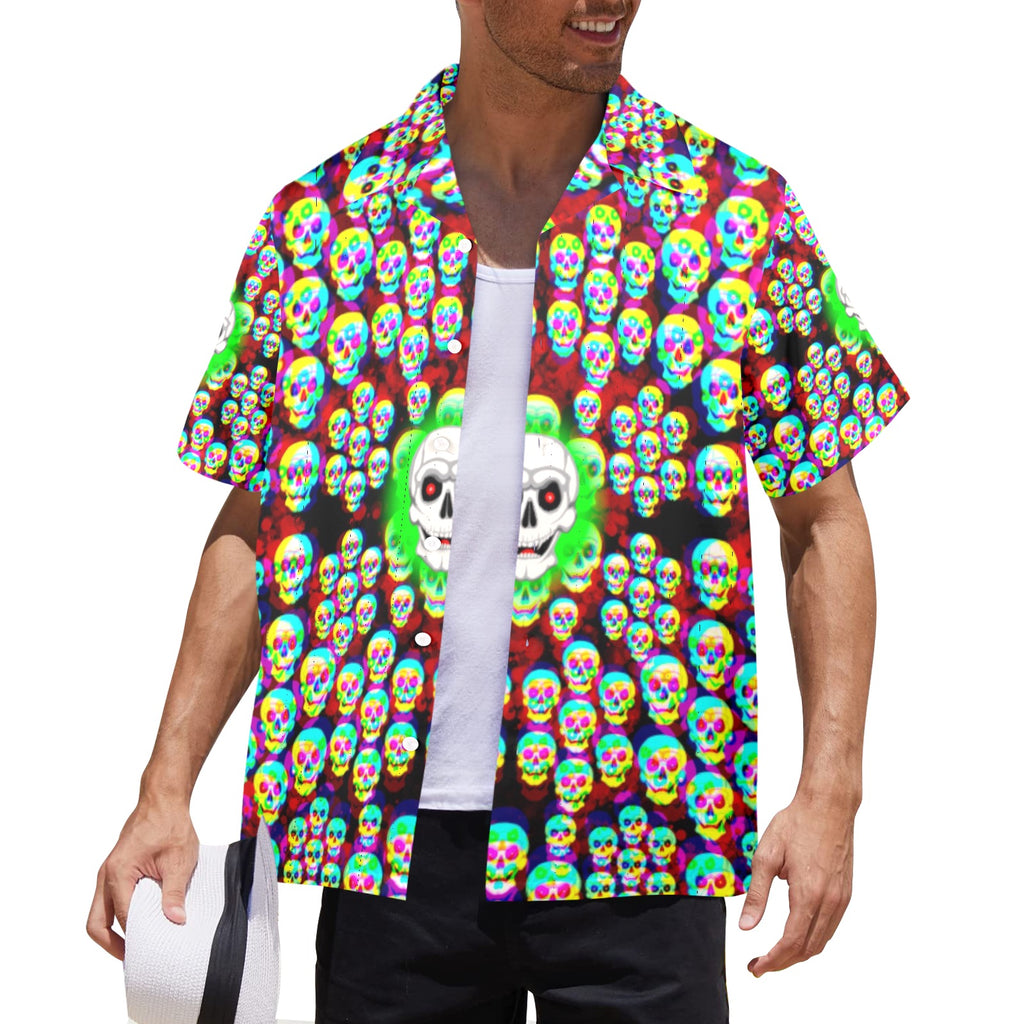 Men's All Over Print Hawaiian Shirt Made In USA Ships to USA Only
