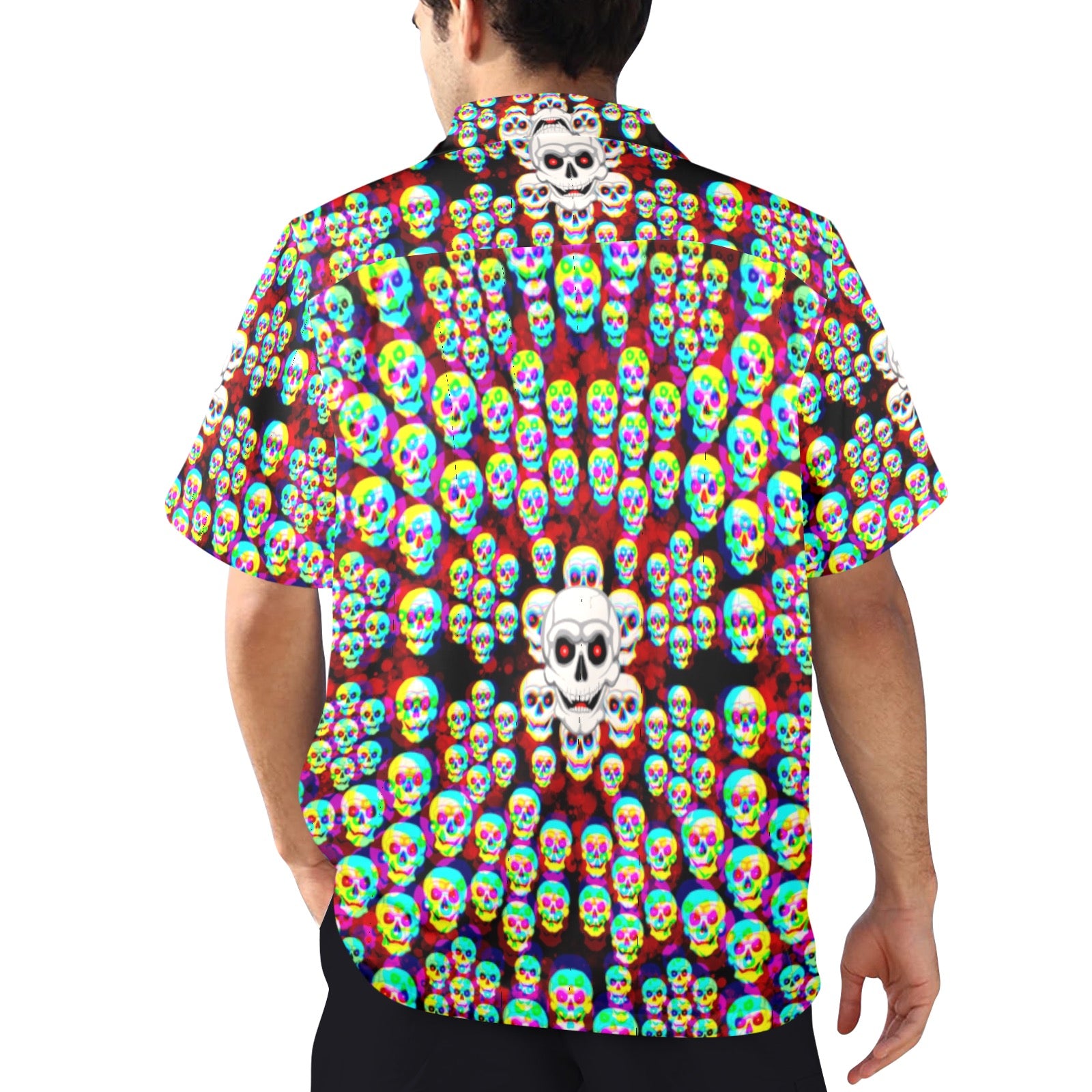 Men's All Over Print Hawaiian Shirt Made In USA Ships to USA Only