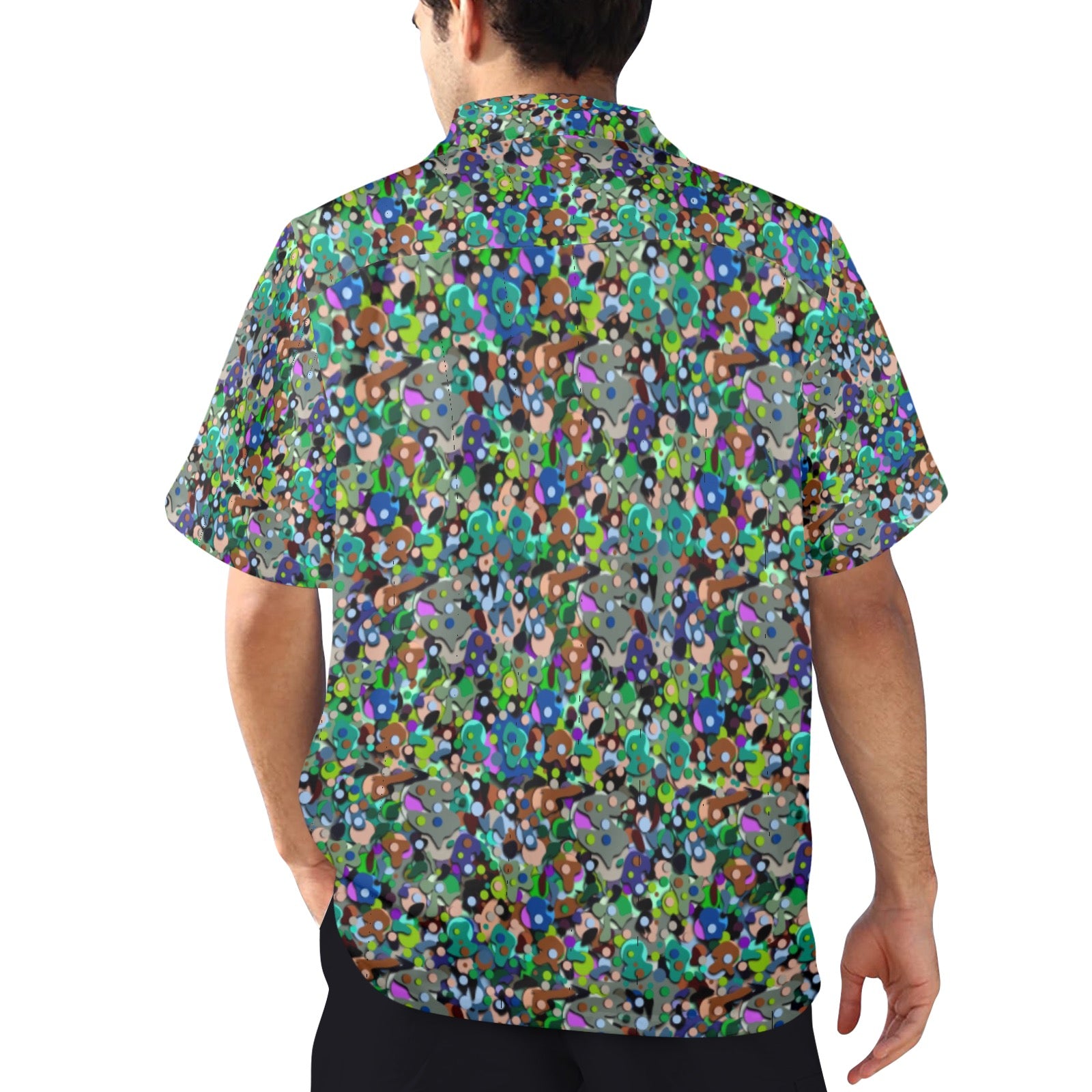 Men's All Over Print Hawaiian Shirt Made In USA Ships to USA Only