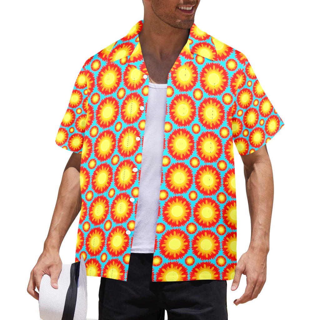 Men's All Over Print Hawaiian Shirt Made In USA Ships to USA Only