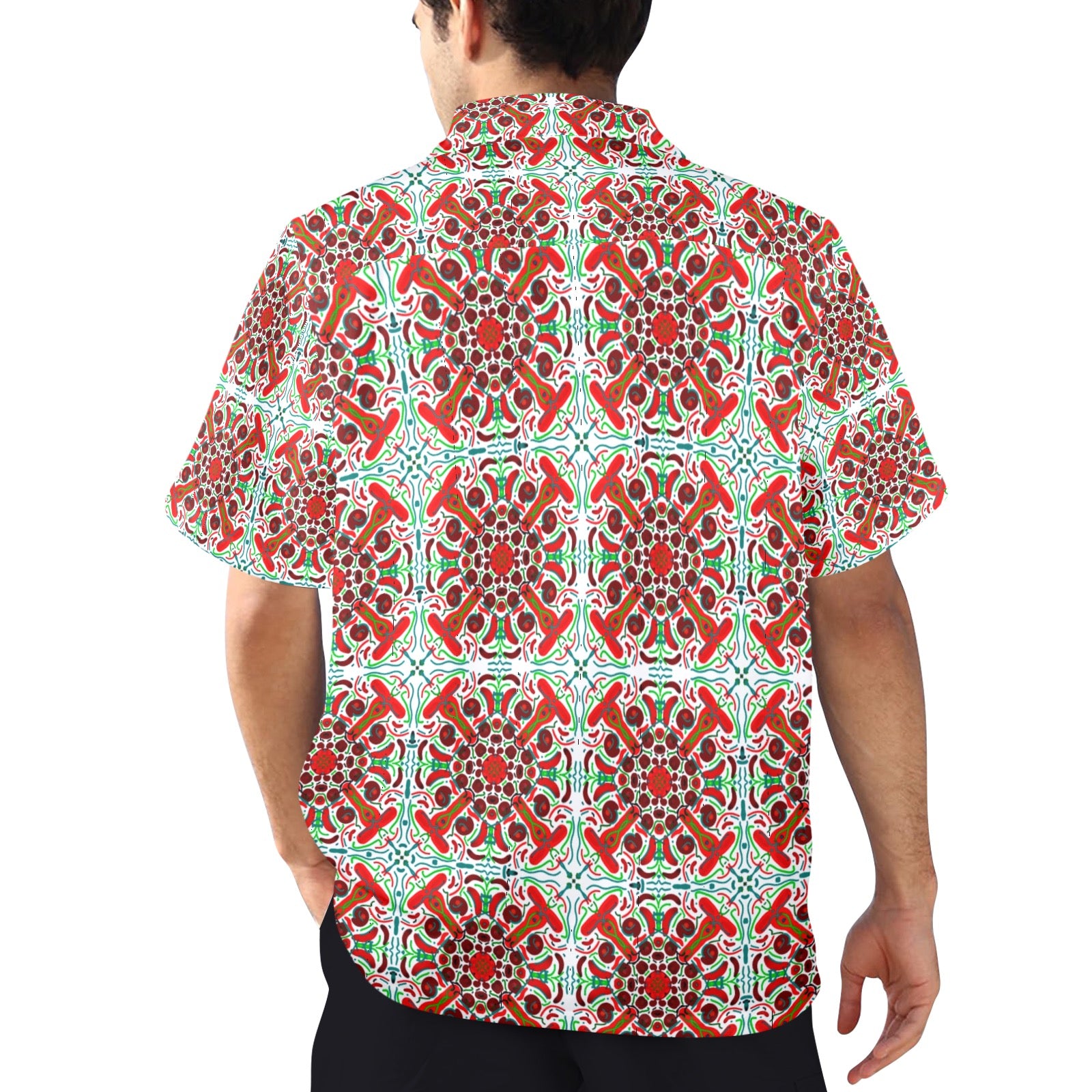 Men's All Over Print Hawaiian Shirt Made In USA Ships to USA Only