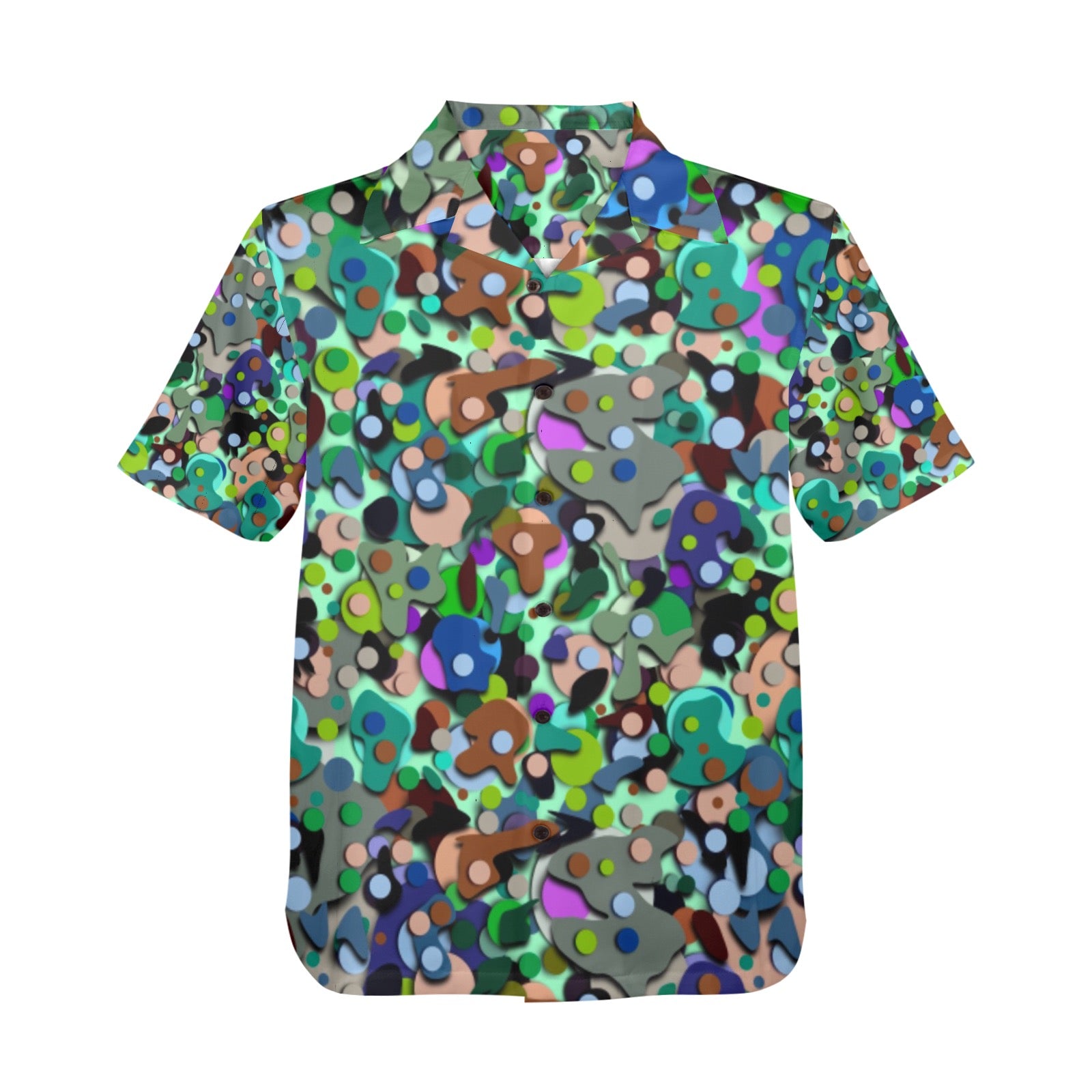 Men's All Over Print Hawaiian Shirt Made In USA Ships to USA Only