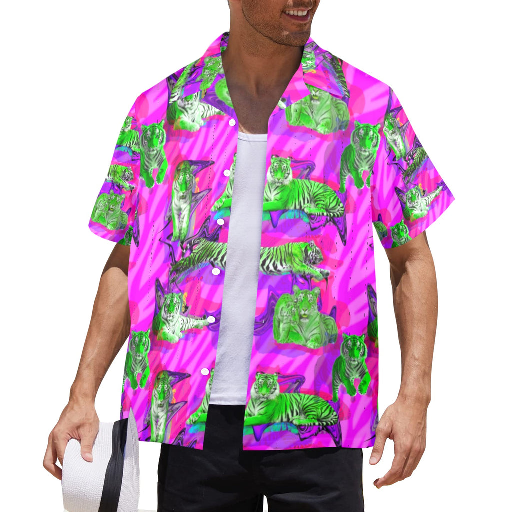 Men's All Over Print Hawaiian Shirt Made In USA Ships to USA Only