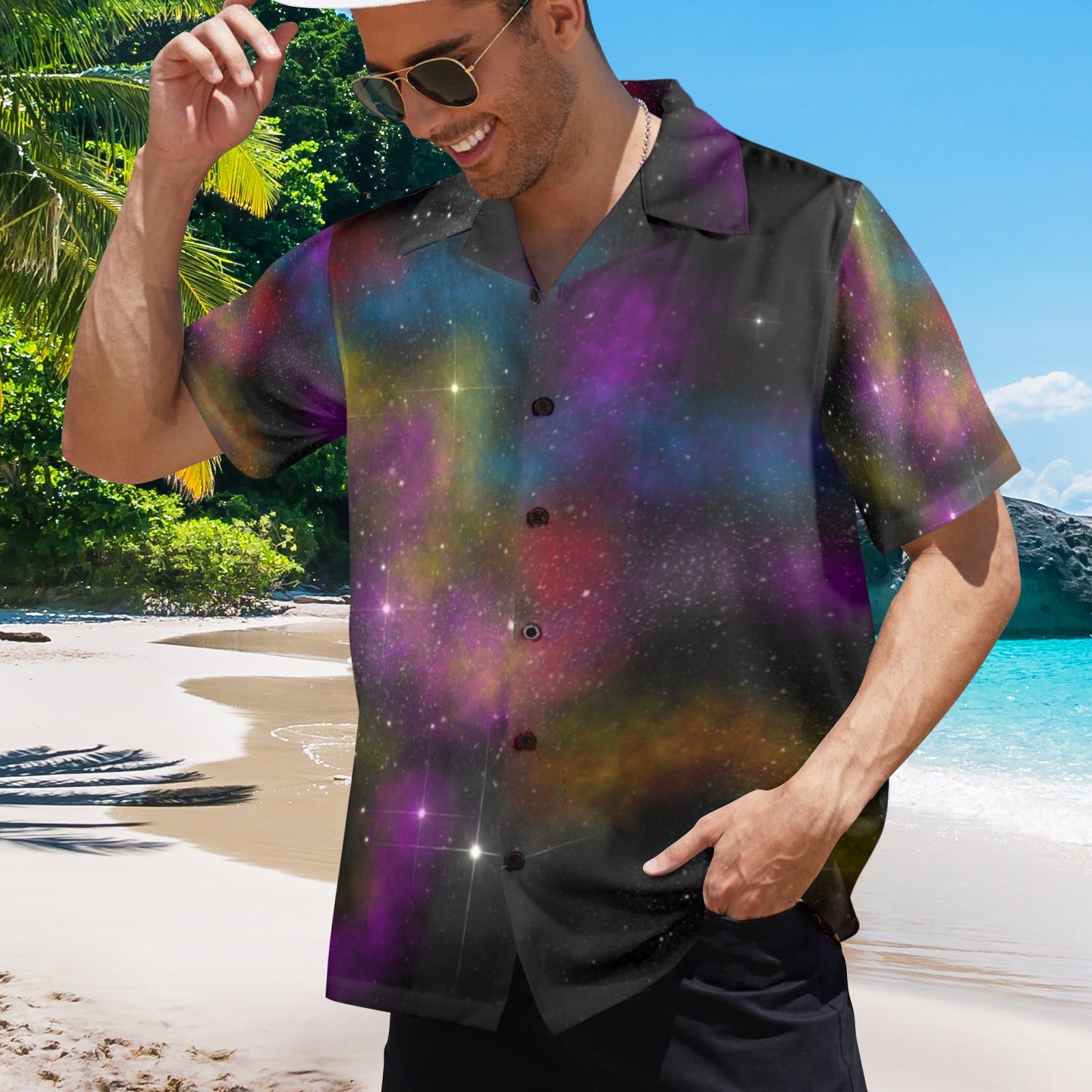 Men's All Over Print Hawaiian Shirt Made In USA Ships to USA Only