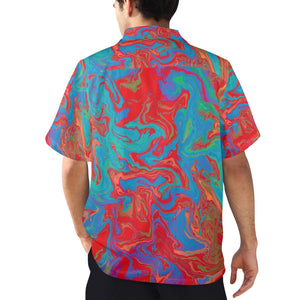 Men's All Over Print Hawaiian Shirt Made In USA Ships to USA Only