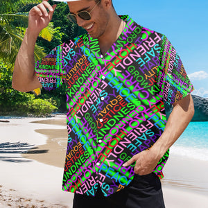 Men's All Over Print Hawaiian Shirt Made In USA Ships to USA Only