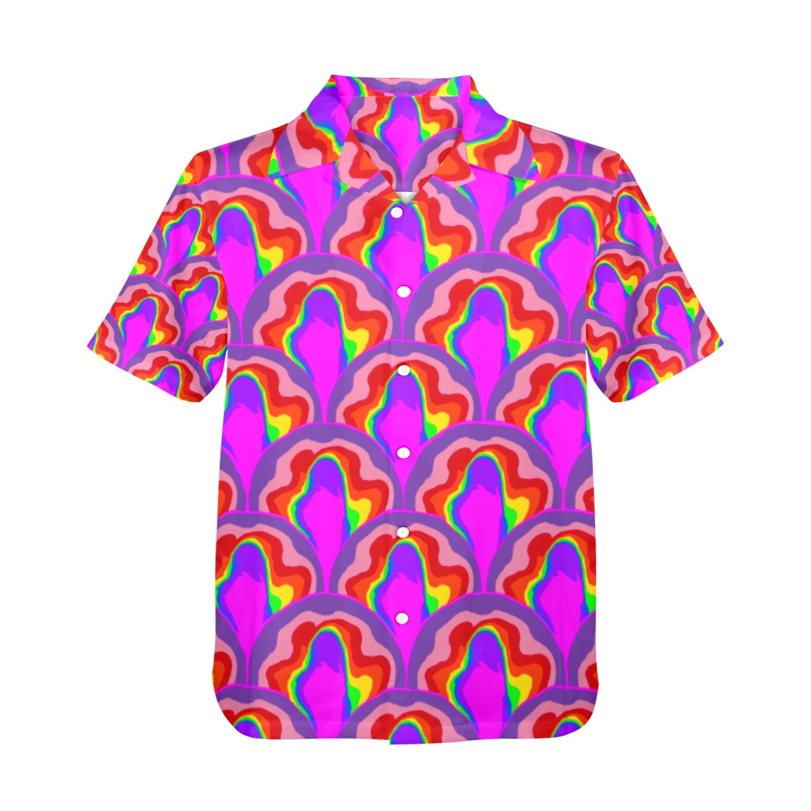 Men's All Over Print Hawaiian Shirt Made In USA Ships to USA Only