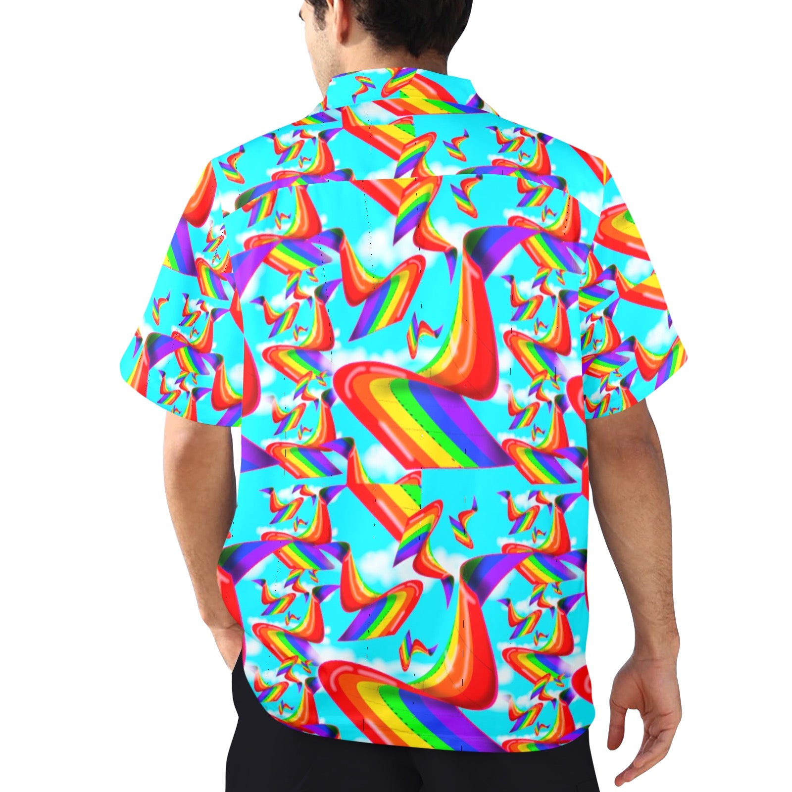 Men's All Over Print Hawaiian Shirt Made In USA Ships to USA Only