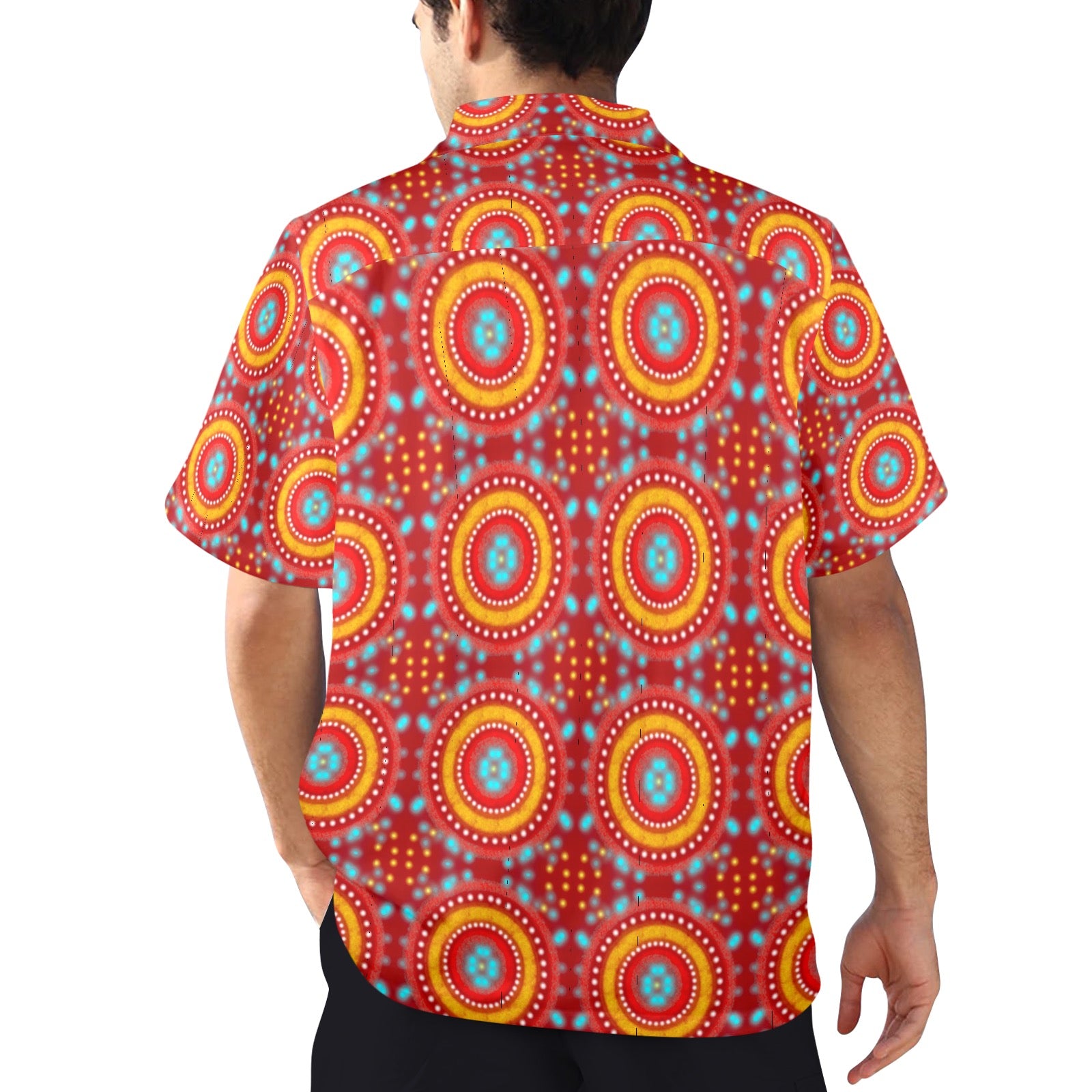 Men's All Over Print Hawaiian Shirt Made In USA Ships to USA Only