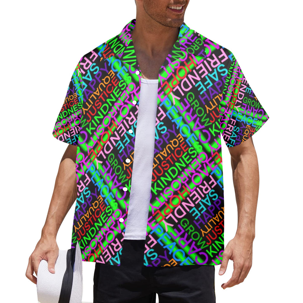 Men's All Over Print Hawaiian Shirt Made In USA Ships to USA Only