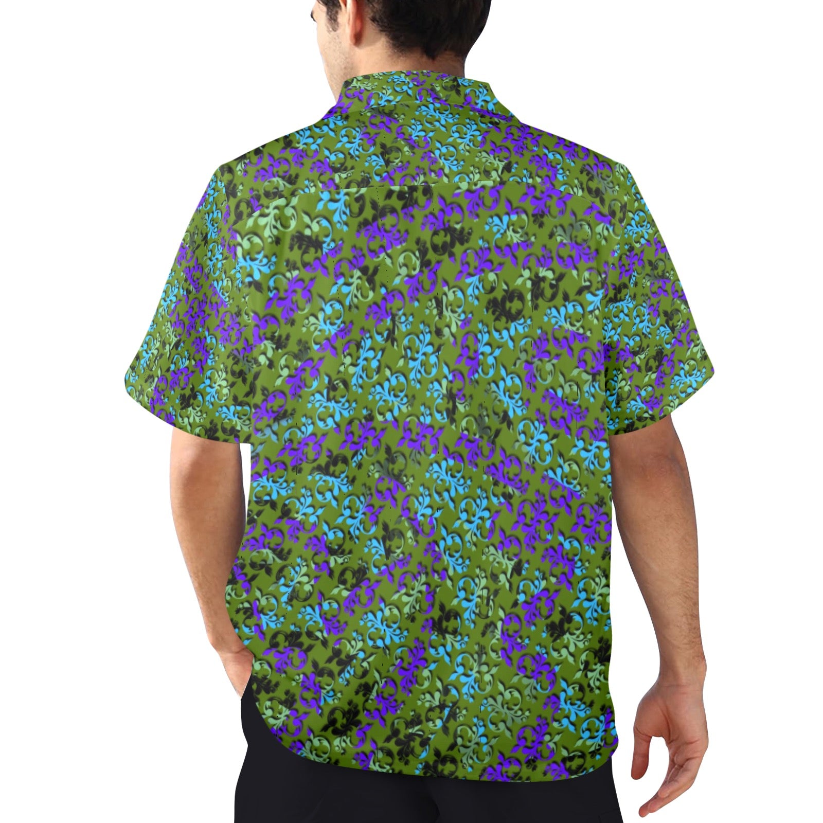 Men's All Over Print Hawaiian Shirt Made In USA Ships to USA Only