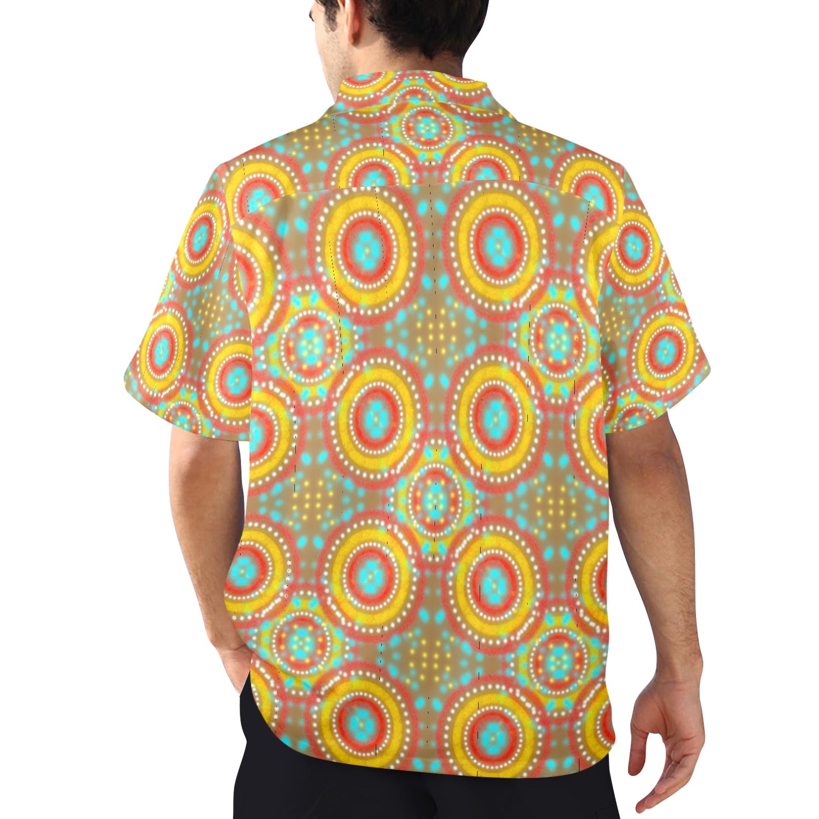 Men's All Over Print Hawaiian Shirt Made In USA Ships to USA Only