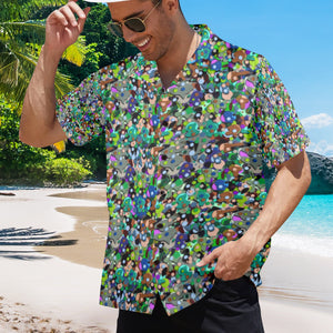 Men's All Over Print Hawaiian Shirt Made In USA Ships to USA Only