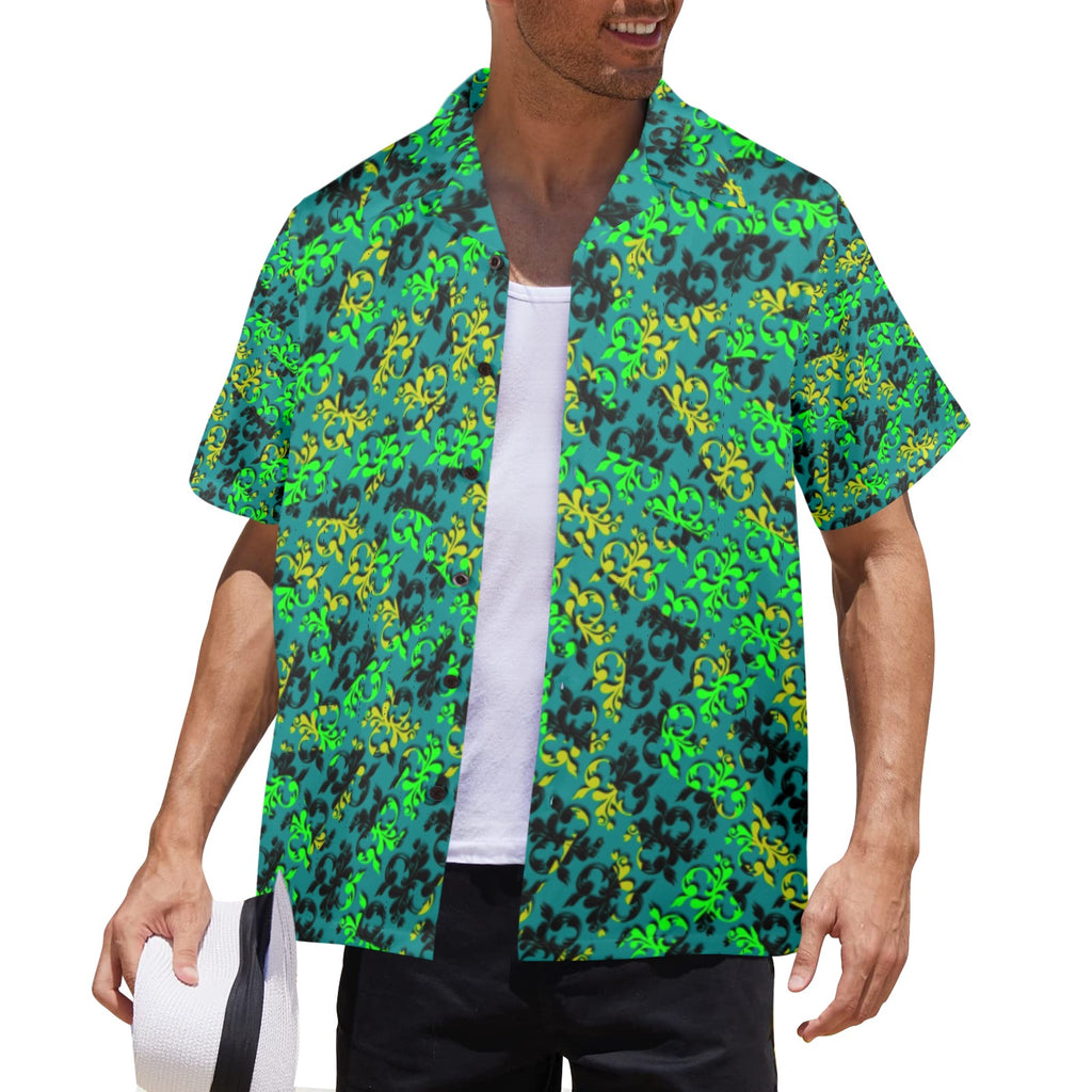 Men's All Over Print Hawaiian Shirt Made In USA Ships to USA Only
