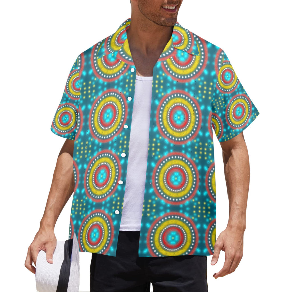 Men's All Over Print Hawaiian Shirt Made In USA Ships to USA Only