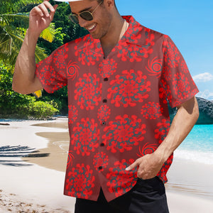 Men's All Over Print Hawaiian Shirt Made In USA Ships to USA Only