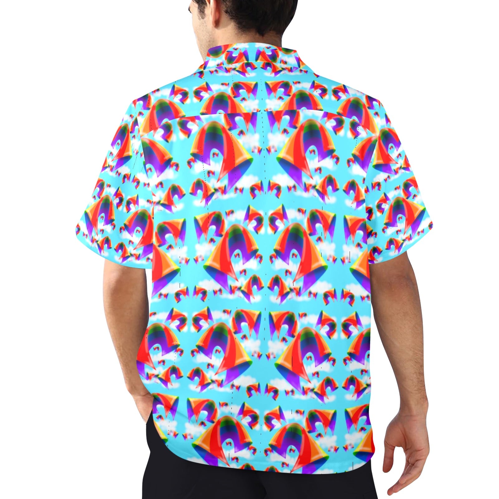 Men's All Over Print Hawaiian Shirt Made In USA Ships to USA Only
