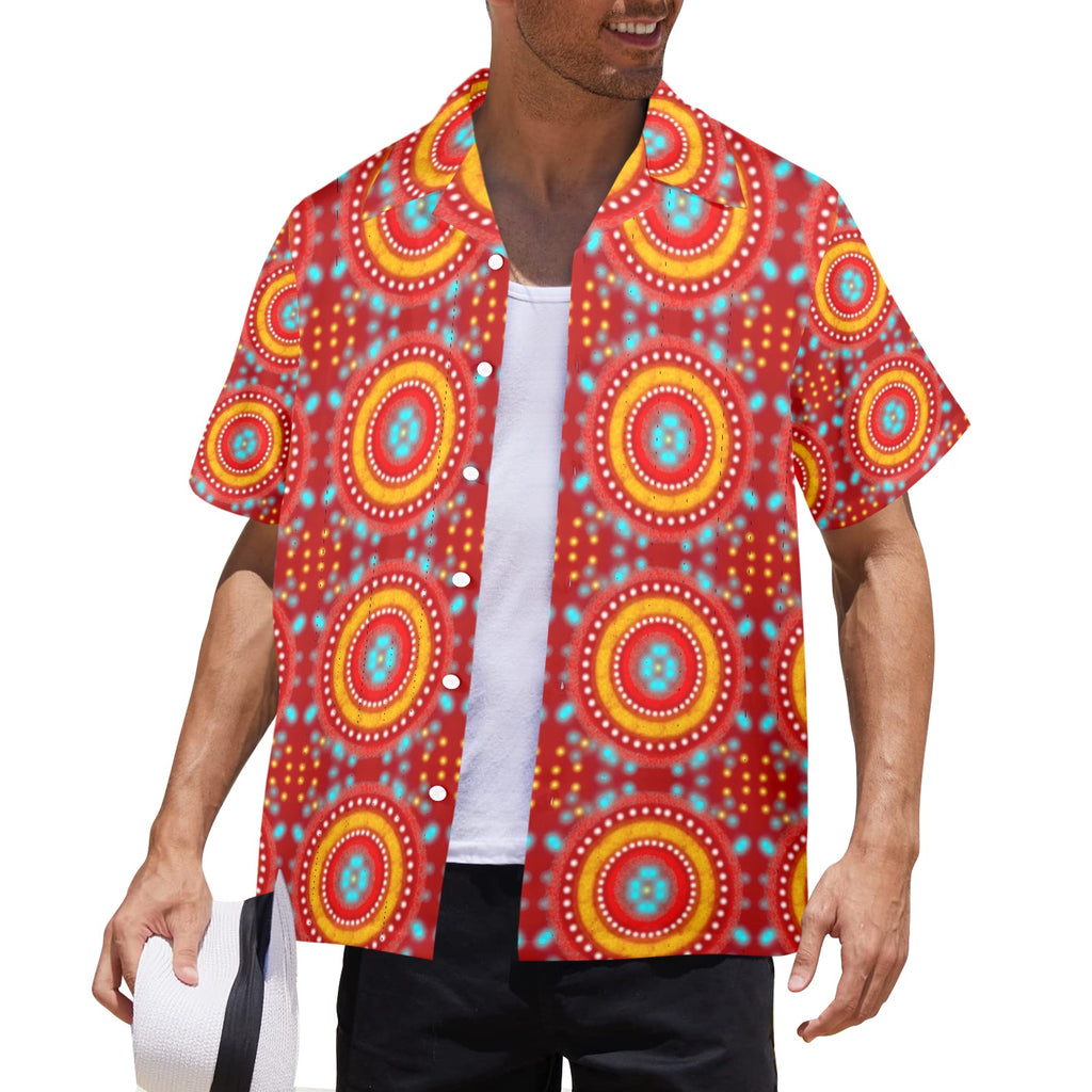 Men's All Over Print Hawaiian Shirt Made In USA Ships to USA Only