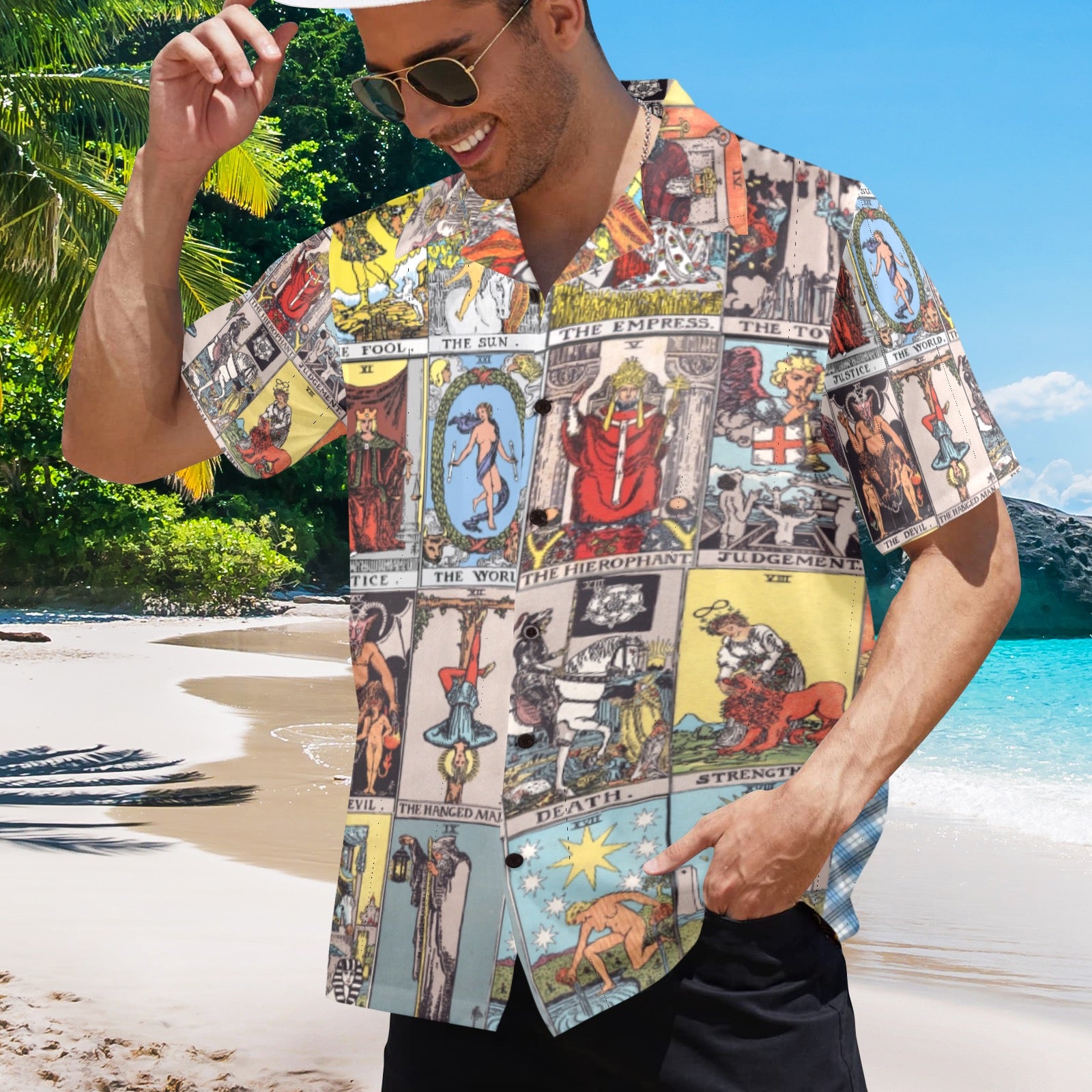 Men's All Over Print Hawaiian Shirt Made In USA Ships to USA Only