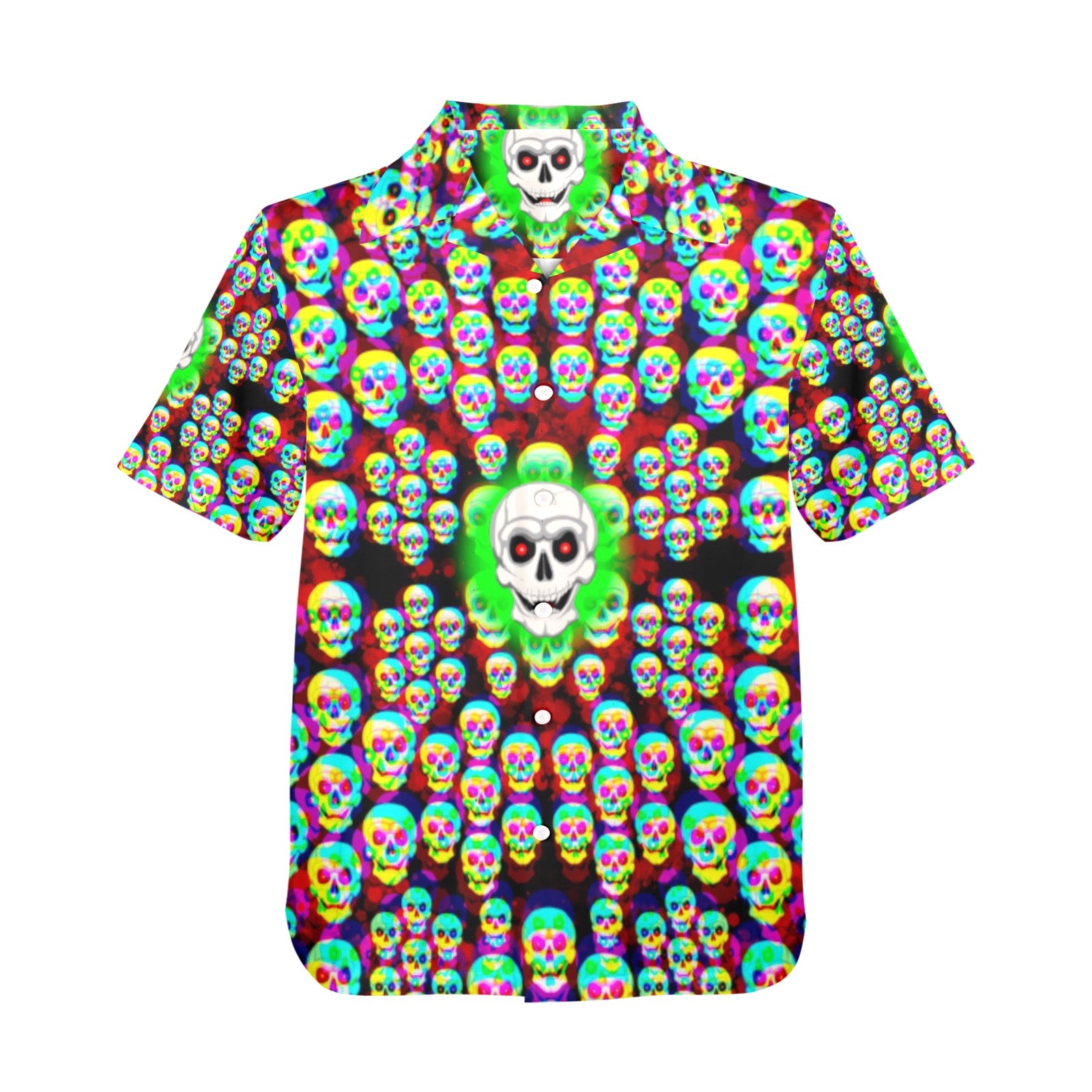 Men's All Over Print Hawaiian Shirt Made In USA Ships to USA Only