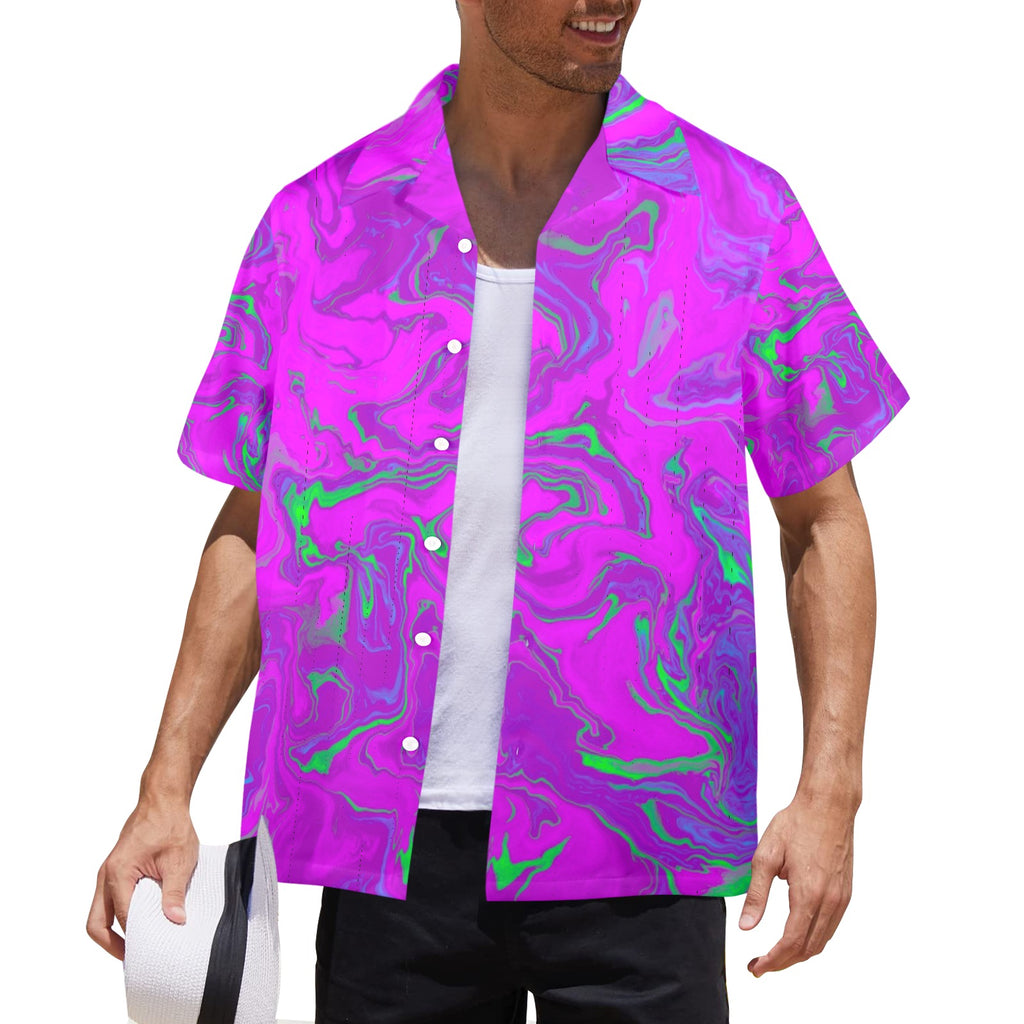 Men's All Over Print Hawaiian Shirt Made In USA Ships to USA Only