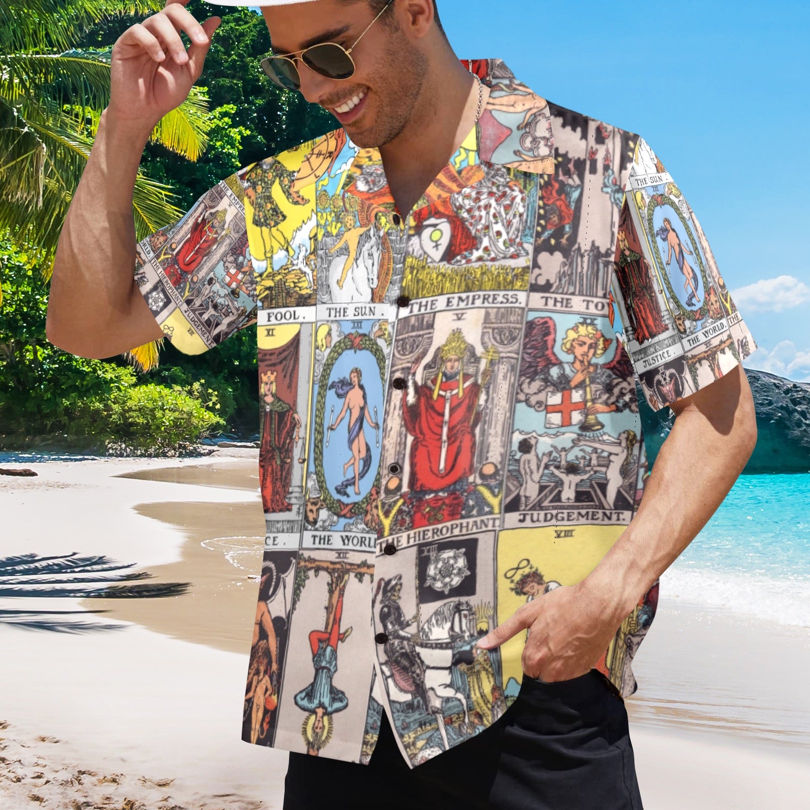 Men's All Over Print Hawaiian Shirt Made In USA Ships to USA Only