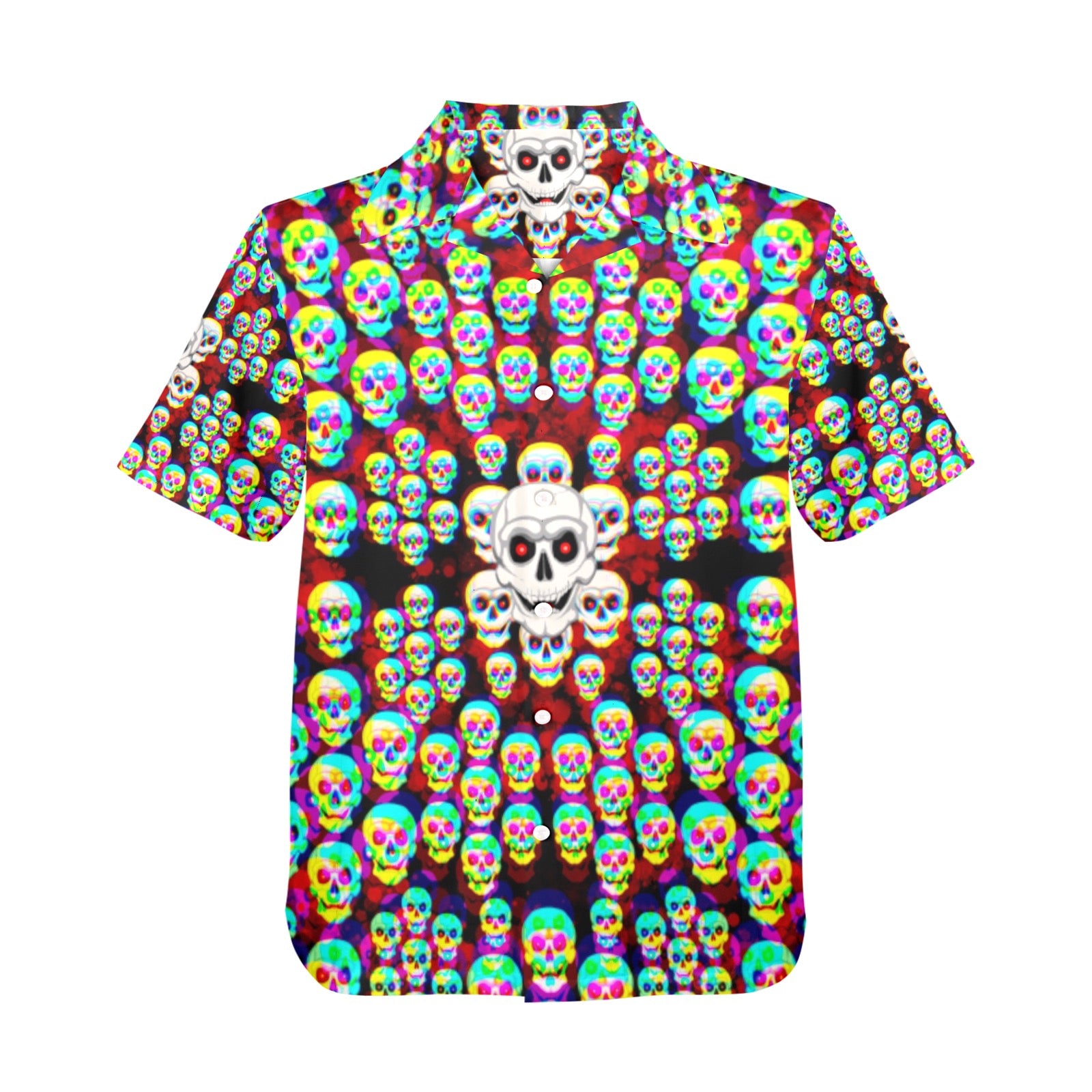 Men's All Over Print Hawaiian Shirt Made In USA Ships to USA Only