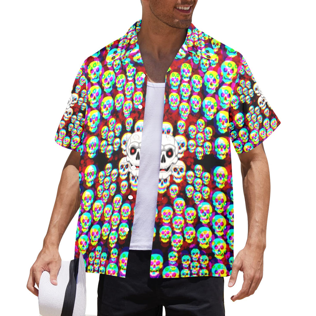 Men's All Over Print Hawaiian Shirt Made In USA Ships to USA Only