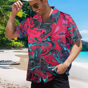 Men's All Over Print Hawaiian Shirt Made In USA Ships to USA Only