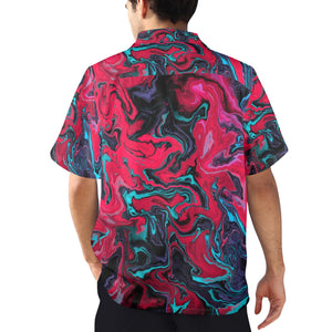 Men's All Over Print Hawaiian Shirt Made In USA Ships to USA Only