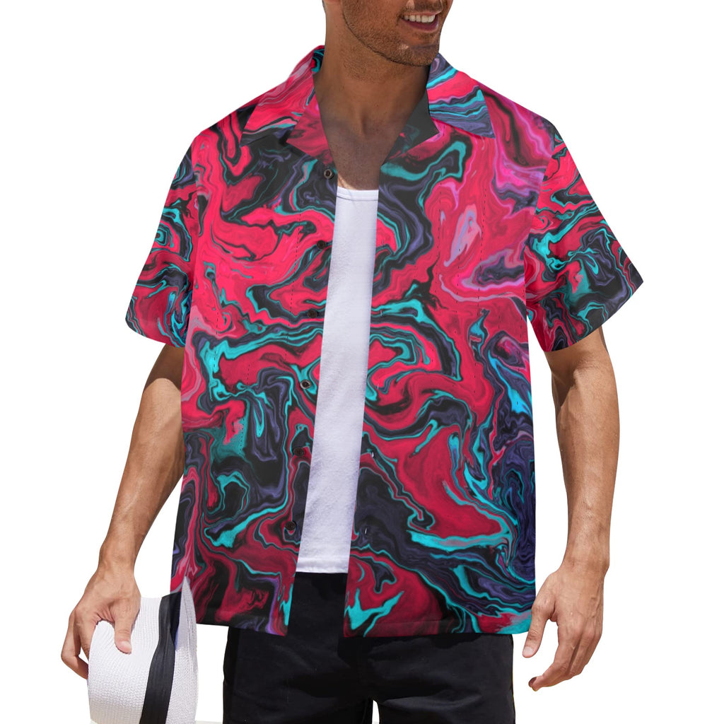 Men's All Over Print Hawaiian Shirt Made In USA Ships to USA Only