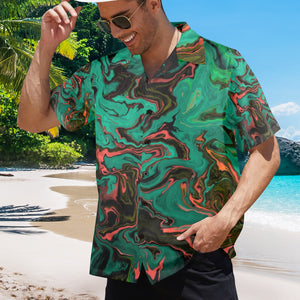 Men's All Over Print Hawaiian Shirt Made In USA Ships to USA Only
