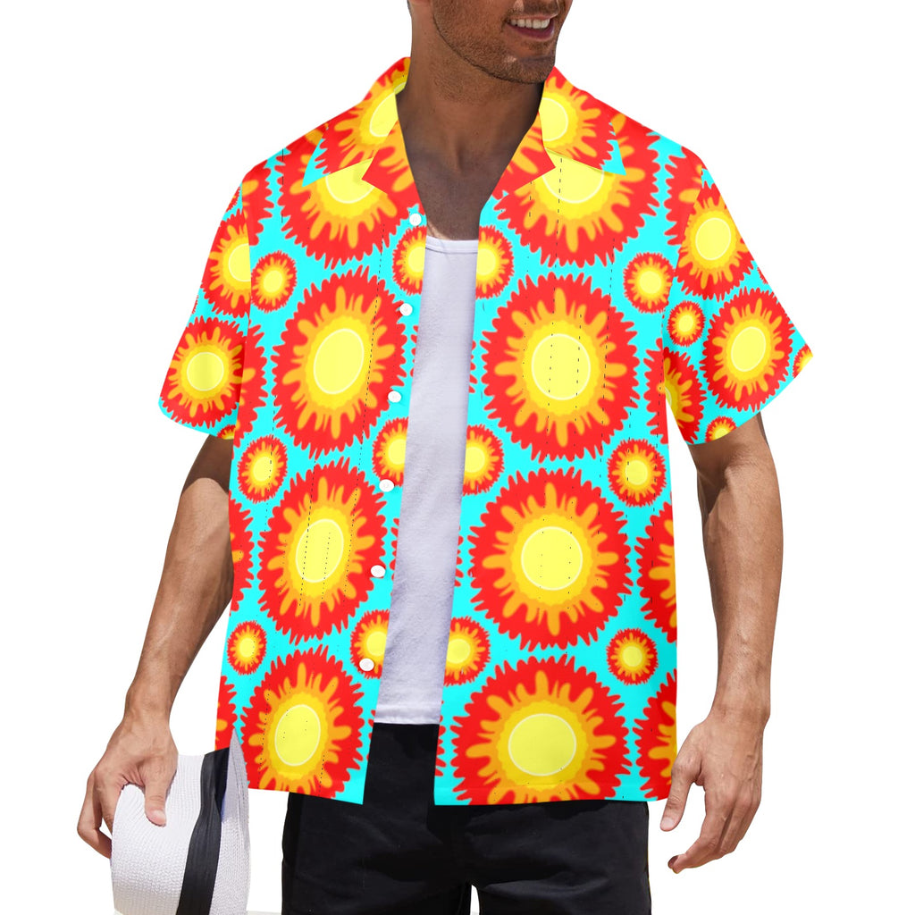 Men's All Over Print Hawaiian Shirt Made In USA Ships to USA Only