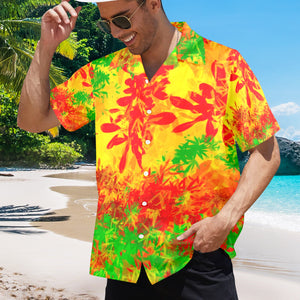 Men's All Over Print Hawaiian Shirt Made In USA Ships to USA Only