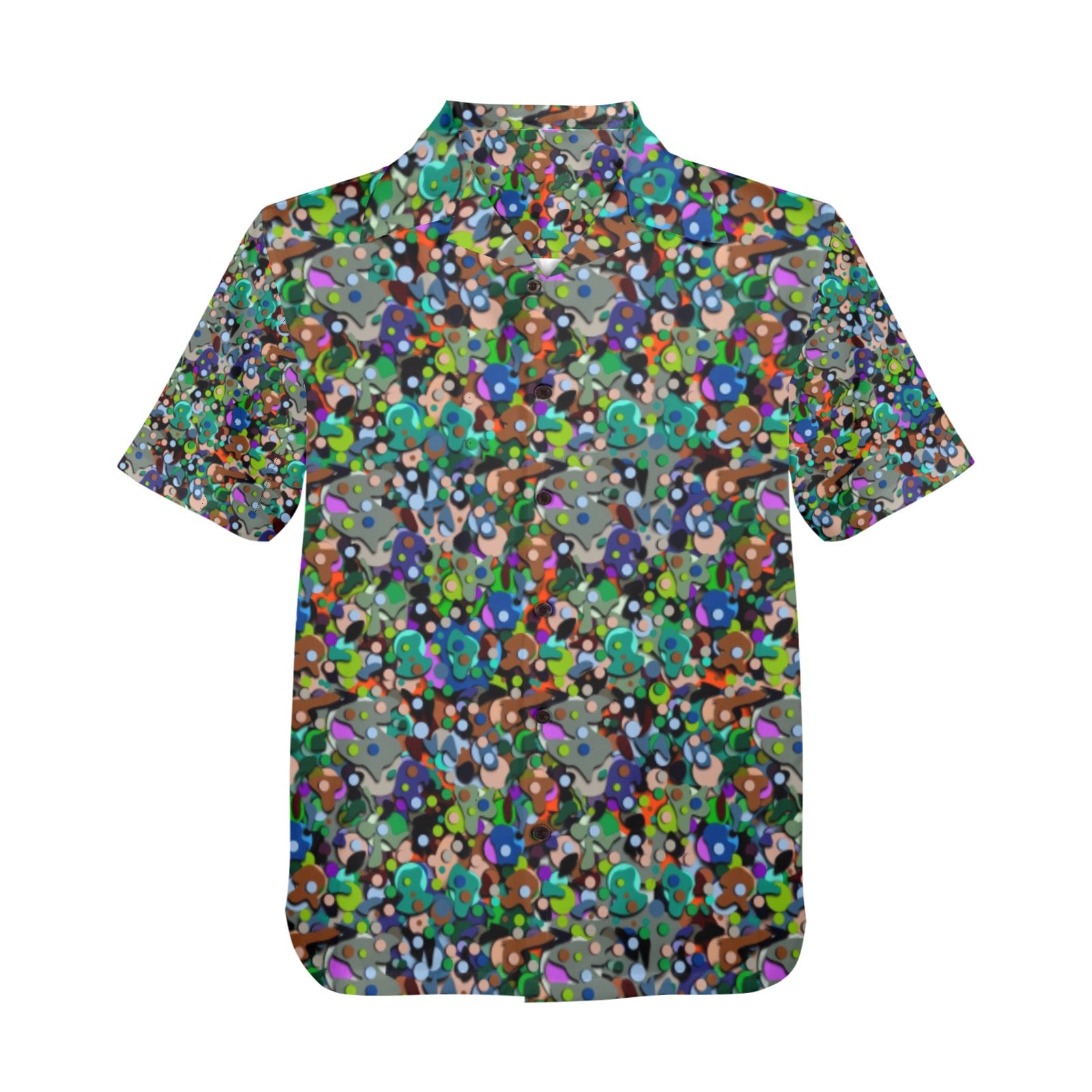 Men's All Over Print Hawaiian Shirt Made In USA Ships to USA Only