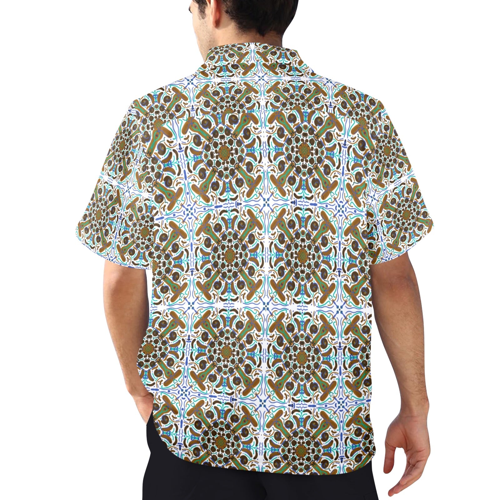 Men's All Over Print Hawaiian Shirt Made In USA Ships to USA Only