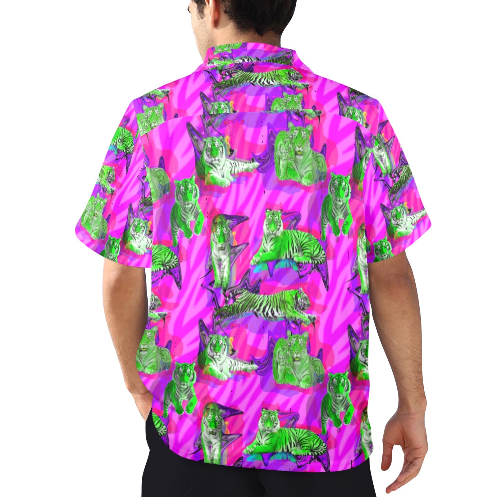 Men's All Over Print Hawaiian Shirt Made In USA Ships to USA Only