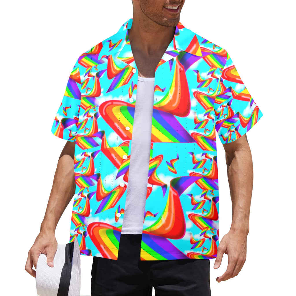 Men's All Over Print Hawaiian Shirt Made In USA Ships to USA Only
