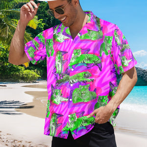 Men's All Over Print Hawaiian Shirt Made In USA Ships to USA Only