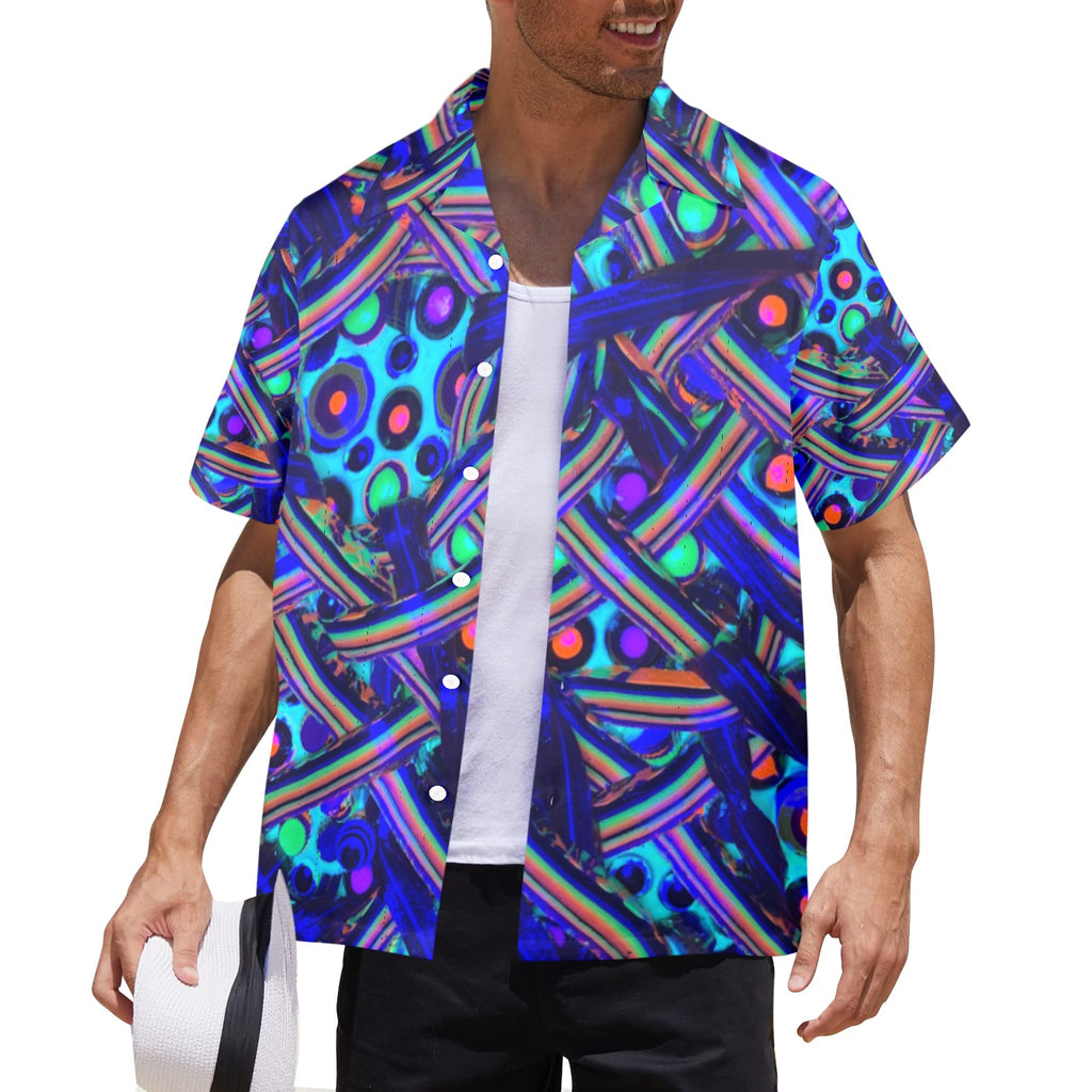 Men's All Over Print Hawaiian Shirt Made In USA Ships to USA Only